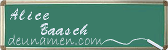 Alice Baasch Visitenkarte